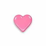 Knopf - Herz hellpink