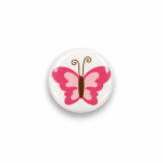 Knopf - Schmetterlinge pink