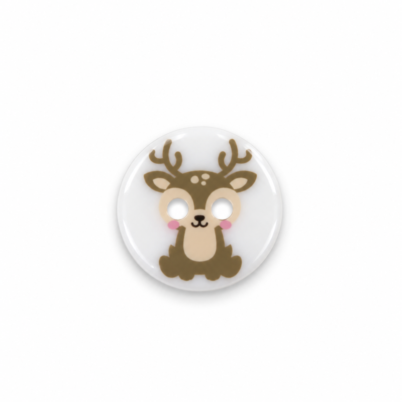 Button - Baby Deer white
