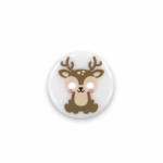 Button - Baby Deer white