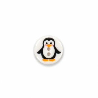 Button 15mm - Penguin white