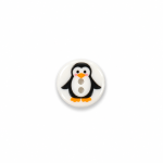Button 15mm - Penguin white Button 15mm - Penguin white