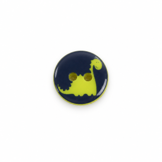Button - Dino blue