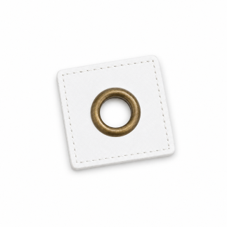 Patchs à œillets - blanc 8 mm bronze