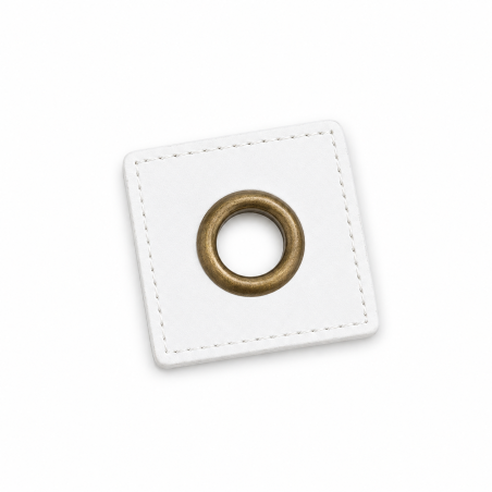 Patchs à œillets - blanc 8 mm bronze