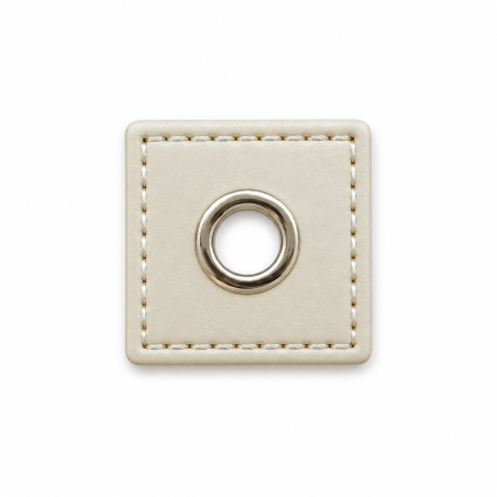 Patchs à œillets - perle 8 mm argent