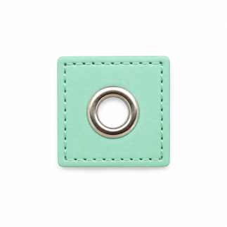 Patchs à œillets - menthe clair 8 mm argent