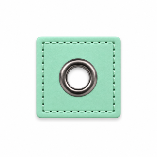 Patchs à œillets - menthe clair 8 mm bronze
