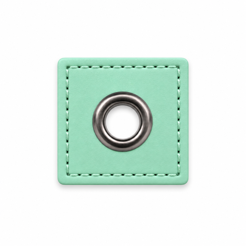Patchs à œillets - menthe clair 8 mm bronze Patchs à œillets - menthe clair 8 mm bronze