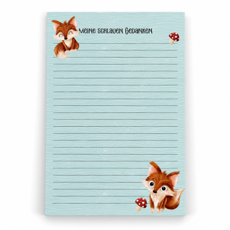 Notizblock A5 - Fuchs mint