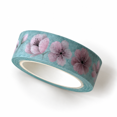 Washi Tapes - Kolibri Blumen mint
