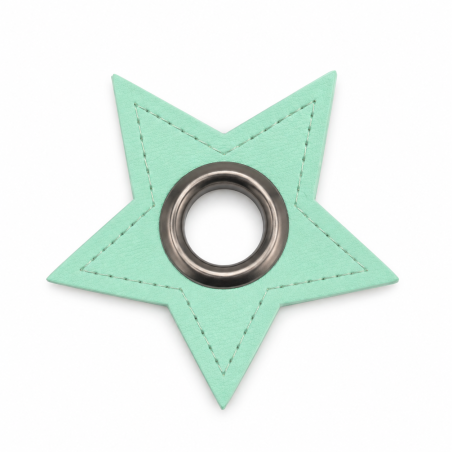 Patchs à œillets - Étoile menthe 8 mm bronze