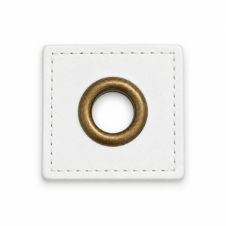 Patchs à œillets - blanc 8 mm bronze