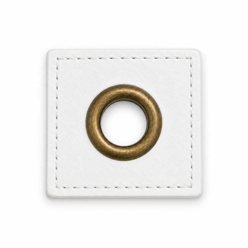 Patchs à œillets - blanc 8 mm bronze Patchs à œillets - blanc 8 mm bronze