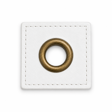 Patchs à œillets - blanc 8 mm bronze