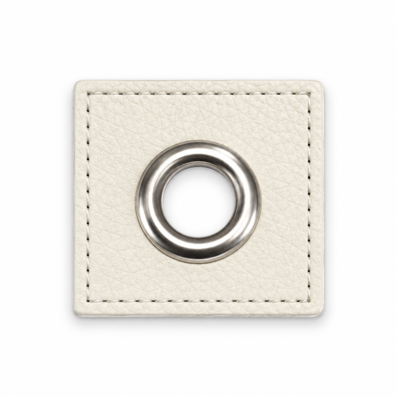 Patchs à œillets - sable 8 mm argent Patchs à œillets - sable 8 mm argent