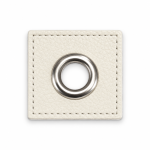 Patchs à œillets - sable 8 mm argent Patchs à œillets - sable 8 mm argent