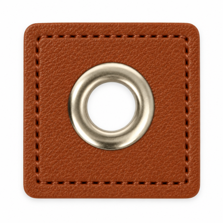 Patchs à œillets - marron / argent