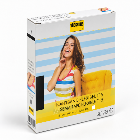 Ruban de couture flexible T15 noir