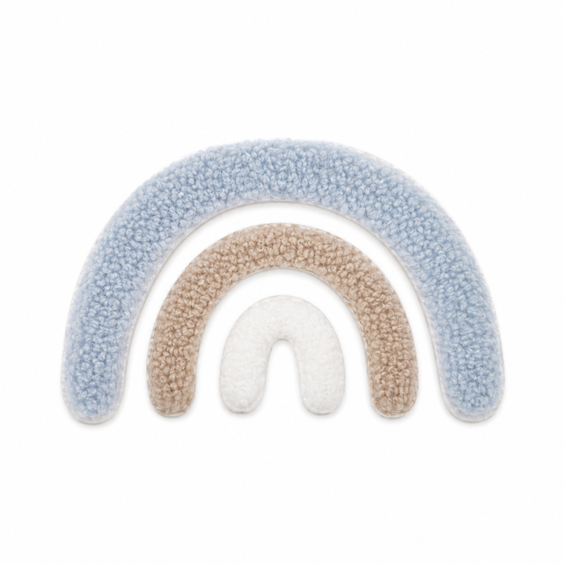 Patch chenille - Bleu arc-en-ciel 10 cm Patch chenille - Bleu arc-en-ciel 10 cm