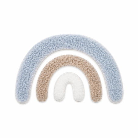 Chenille Patch - Rainbow blau 10cm