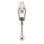 Zipper charm, metal ball, silver Zipper charm, metal ball, silver