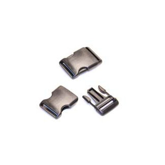 Black plastic snap buckle - 38mm