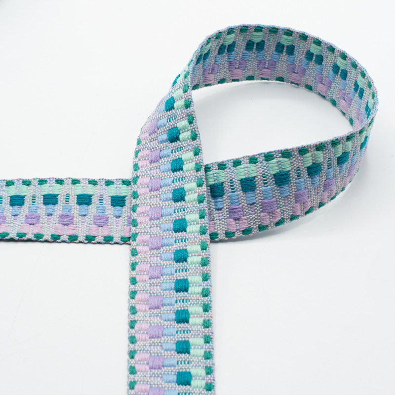 Bag strap 40mm - Multicolor purple/mint Bag strap 40mm - Multicolor purple/mint