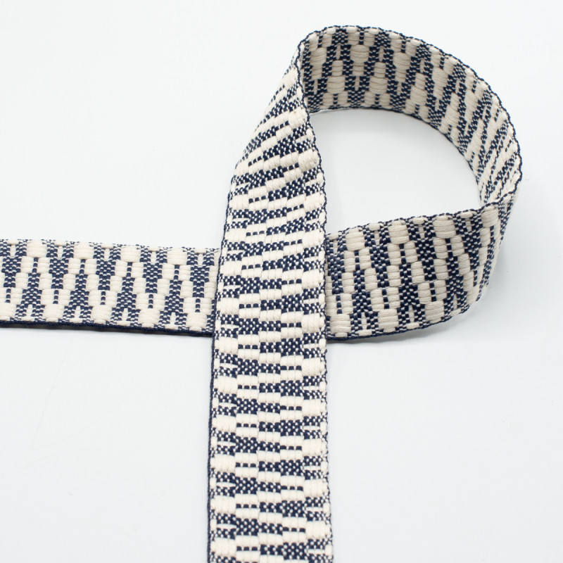 Bag strap 40mm - Multicolor navy/offwhite
