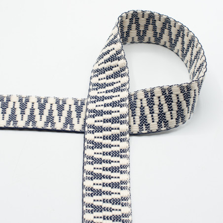 Bag strap 40mm - Multicolor navy/offwhite