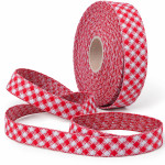 Web ribbon - retro check cherry red Web ribbon - retro check cherry red