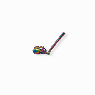 Zipper long to metallized zipper iridescent