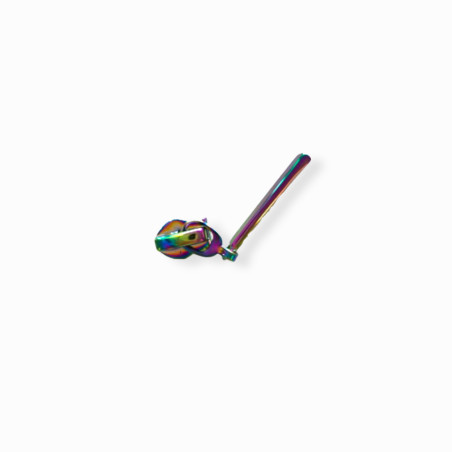 Zipper long to metallized zipper iridescent