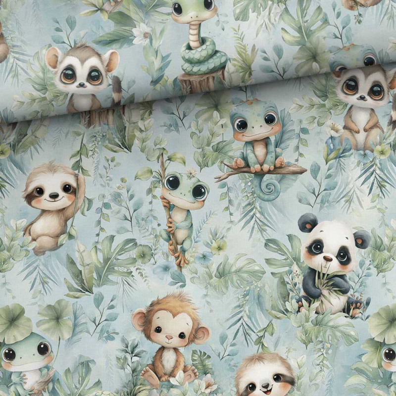 french terry - Bleu tropical doux french terry - Bleu tropical doux
