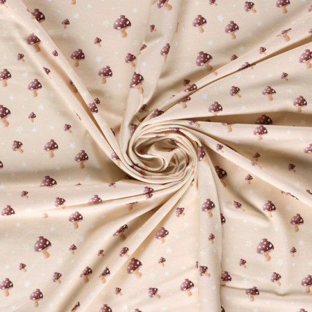 Jersey - Mrs Mint Tree happy Pilze beige