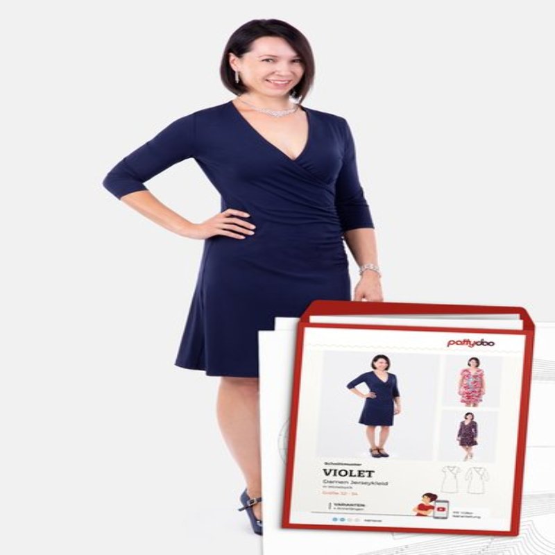 Pattydoo - Robe portefeuille jersey violet