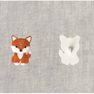 Ösenknopf - Fuchs sitzend