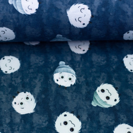 French Terry - Mrs Mint Design - Fluffy allover blau