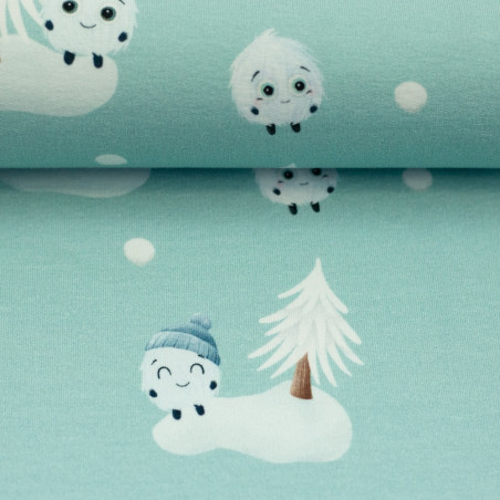 French Terry - Mrs Mint Design - Fluffy Schnee mint