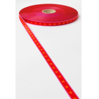 Webband - Sterneband rouge-orange