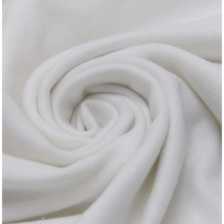 Baumwoll-Molton - uni white