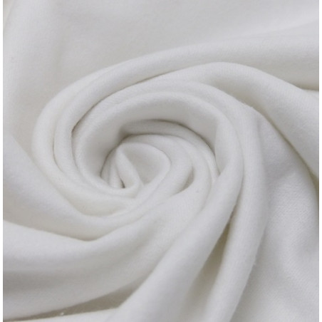 Baumwoll-Molton - uni blanc