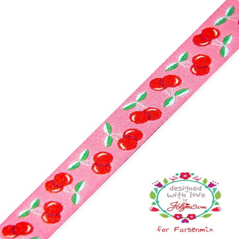 Ribbon - Jolly Cherry cherries pink