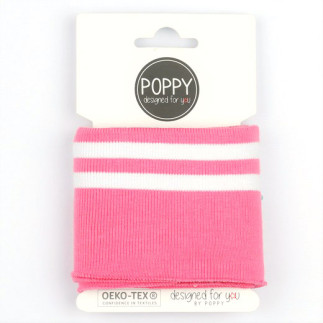 Manchette Poppy - rose/blanc