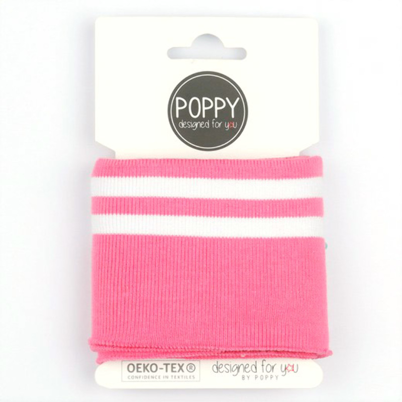 Manchette Poppy - rose/blanc