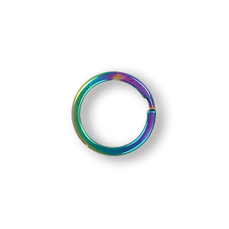 Round rainbow keyring