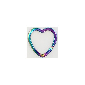 Porte-clés coeur arc-en-ciel