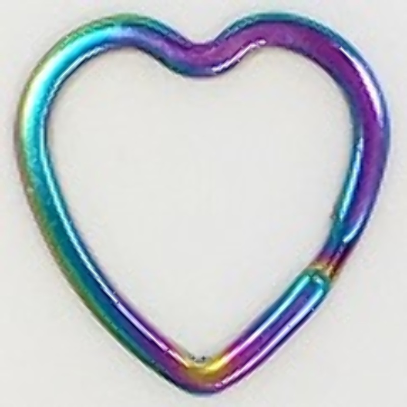 Schlüsselring Herz rainbow