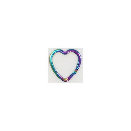 Schlüsselring Herz rainbow