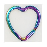 Key chain heart rainbow